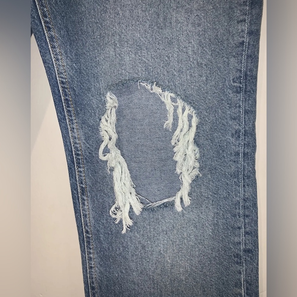 Free People Maggie Mid-Rise Straight-Leg Cropped Jeans Blue NWT - Picture 5 of 13